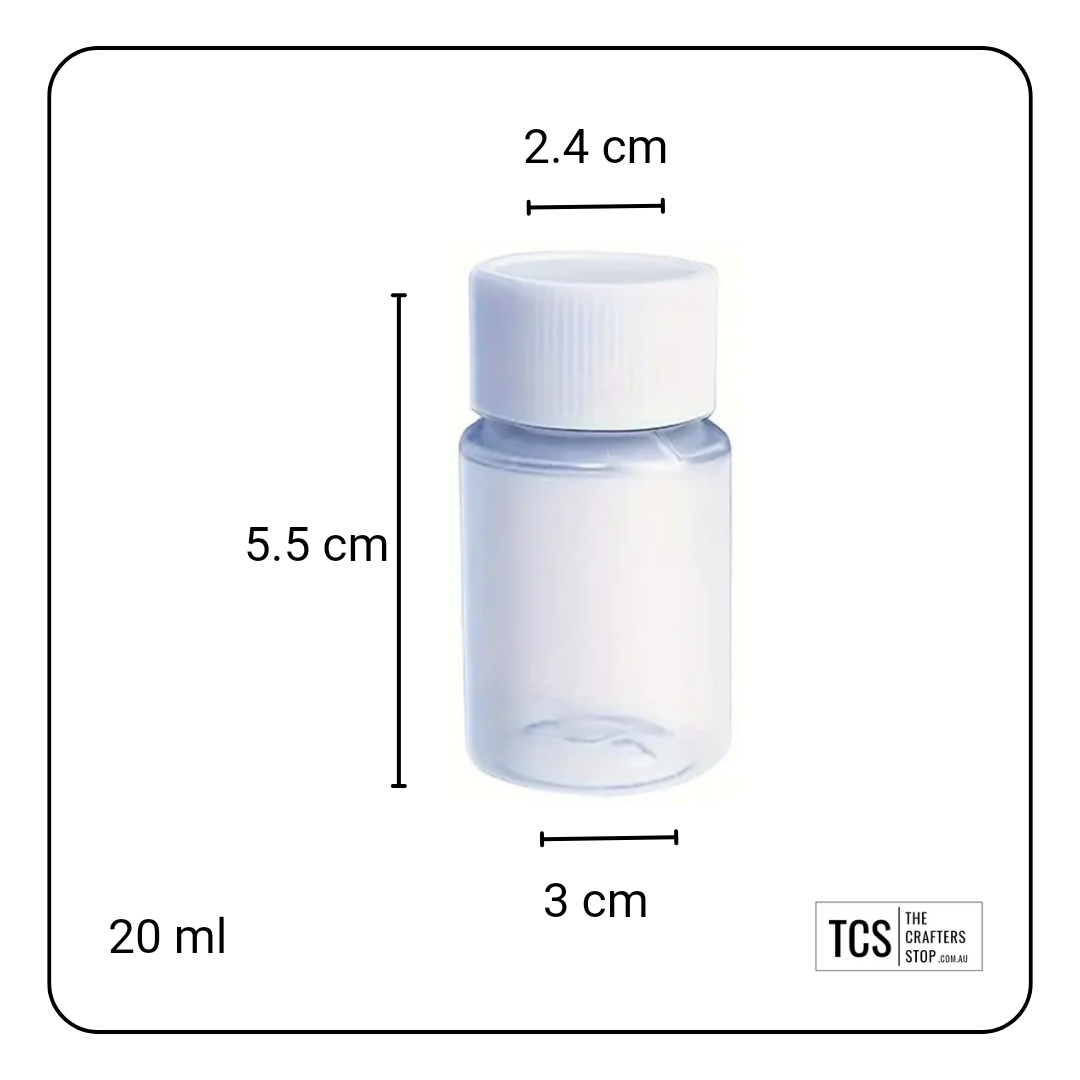 Plastic Craft Containers 20ml (X3 Pack)