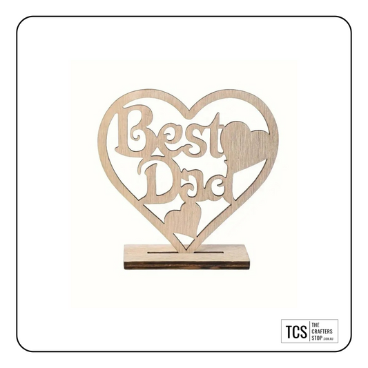 Standing Wooden Father's Day Sign (Best Dad)