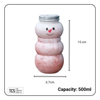 Decorative Christmas Snowman Plastic Bottle