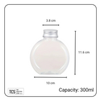 Decorative Flat Round Plastic Bottle