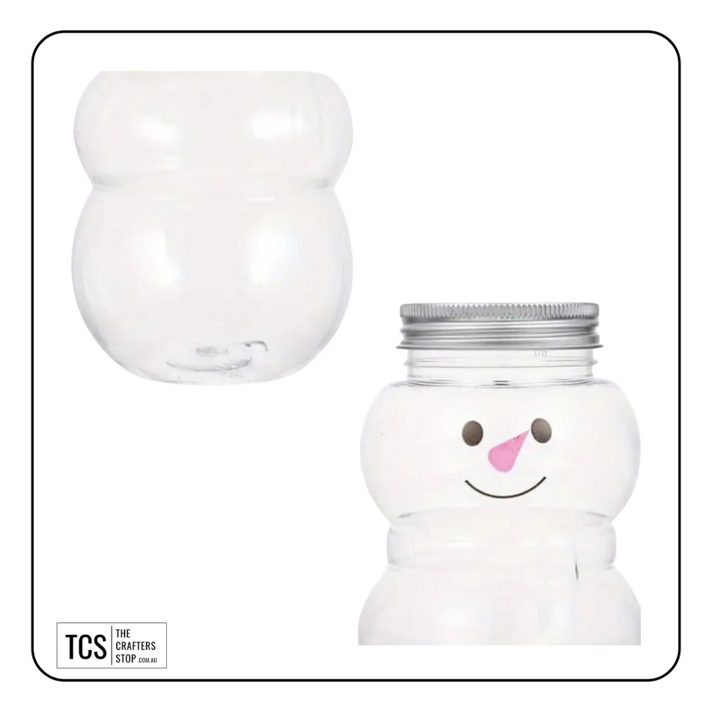 Decorative Christmas Snowman Plastic Bottle
