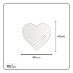 Heart Shaped Acrylic Drink Tags