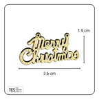 Gold "Merry Christmas" Embellishments