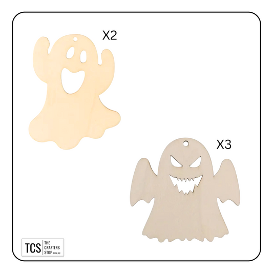 Wooden Halloween Ghost Shapes