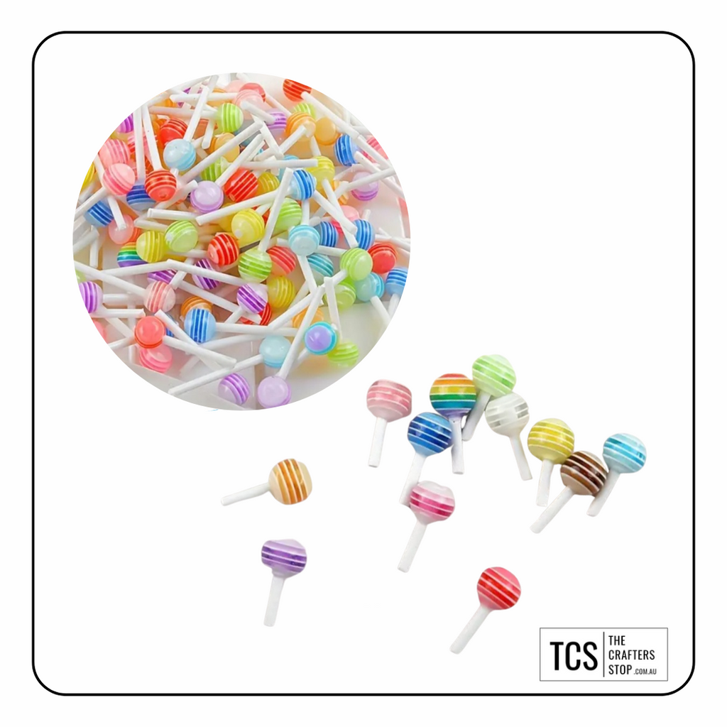 Mini Resin Craft Lolliepops (X20)