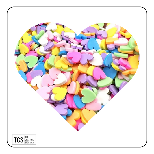 Polymer Clay Heart Slices Add-ins