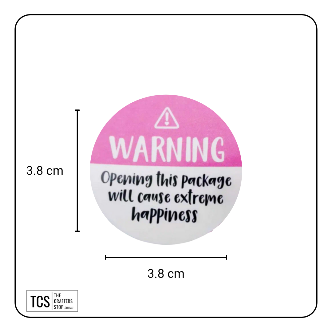 Cute Funny Warning Packaging Label (120 pcs)