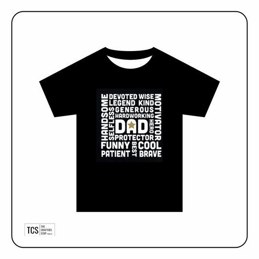 Fathers Day "DAD" Multi Words DTF Iron On Transfers