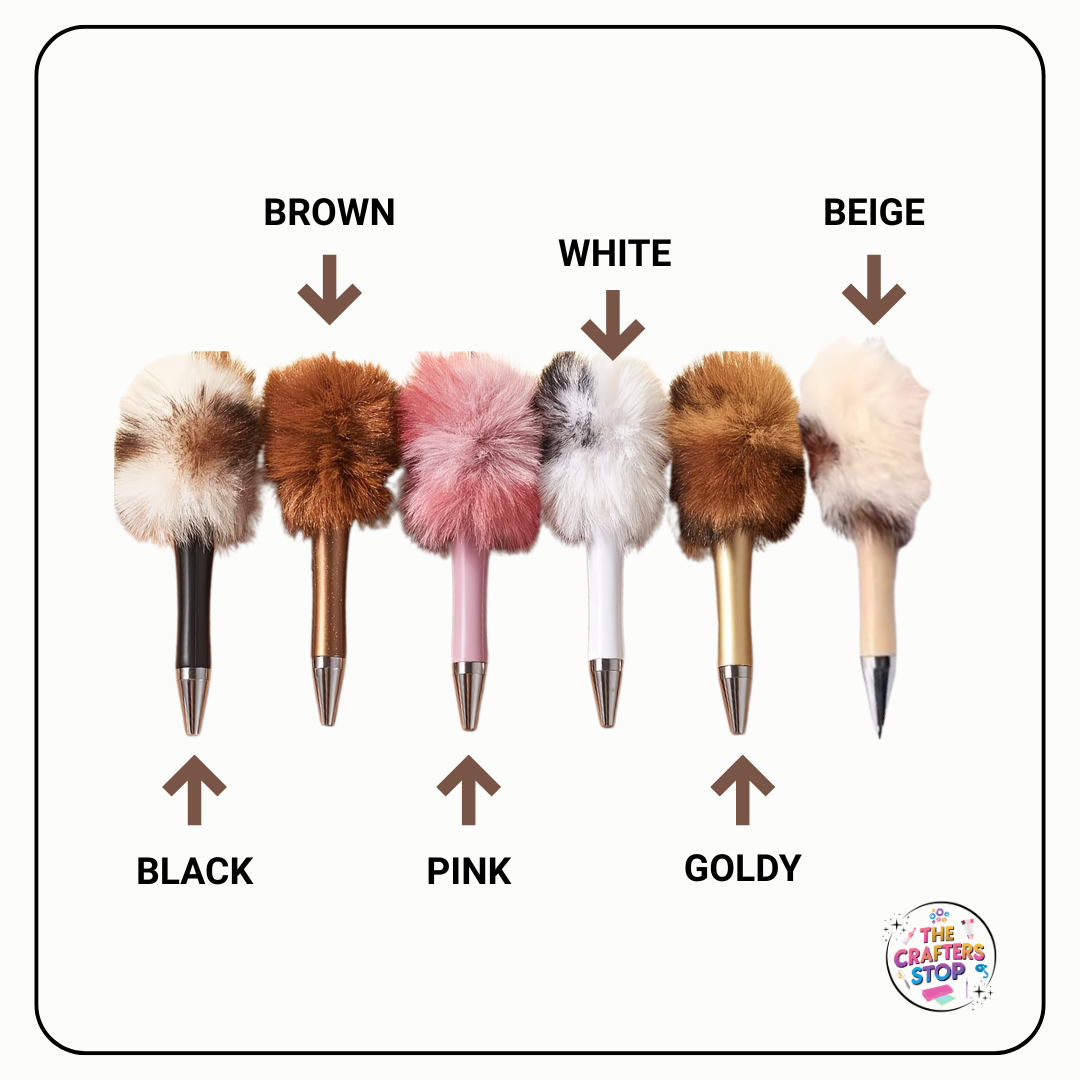 Fluffy Faux Fur DIY Beadeable Pens