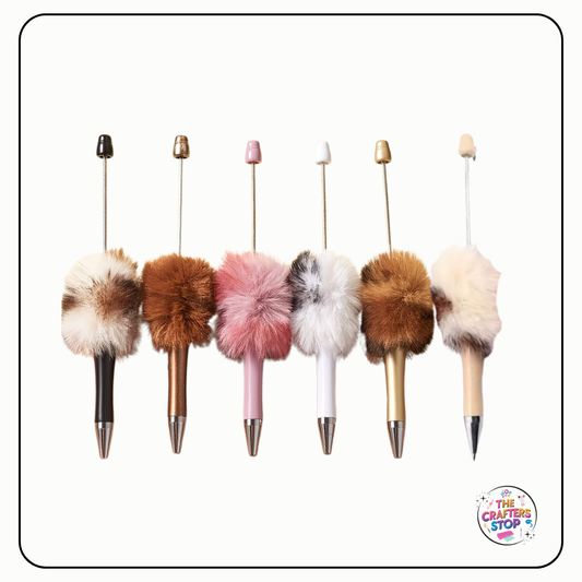 Fluffy Faux Fur DIY Beadeable Pens