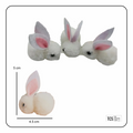 Fluffy Fabric Easter Bunny Applique/Embellishments