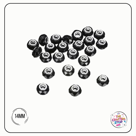 Large Hole Acrylic Decorative Beads - Coloured