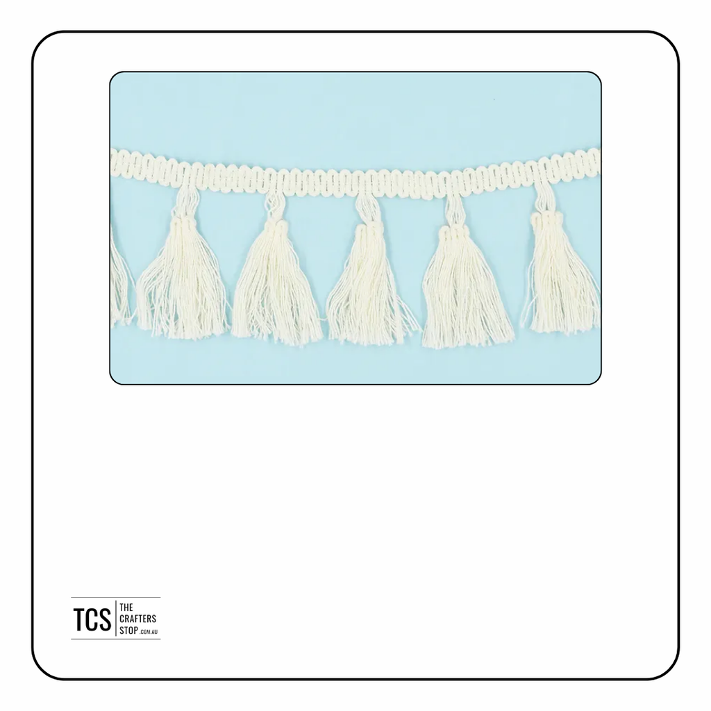 Natural Cotton Tassel Trim - 1.5m