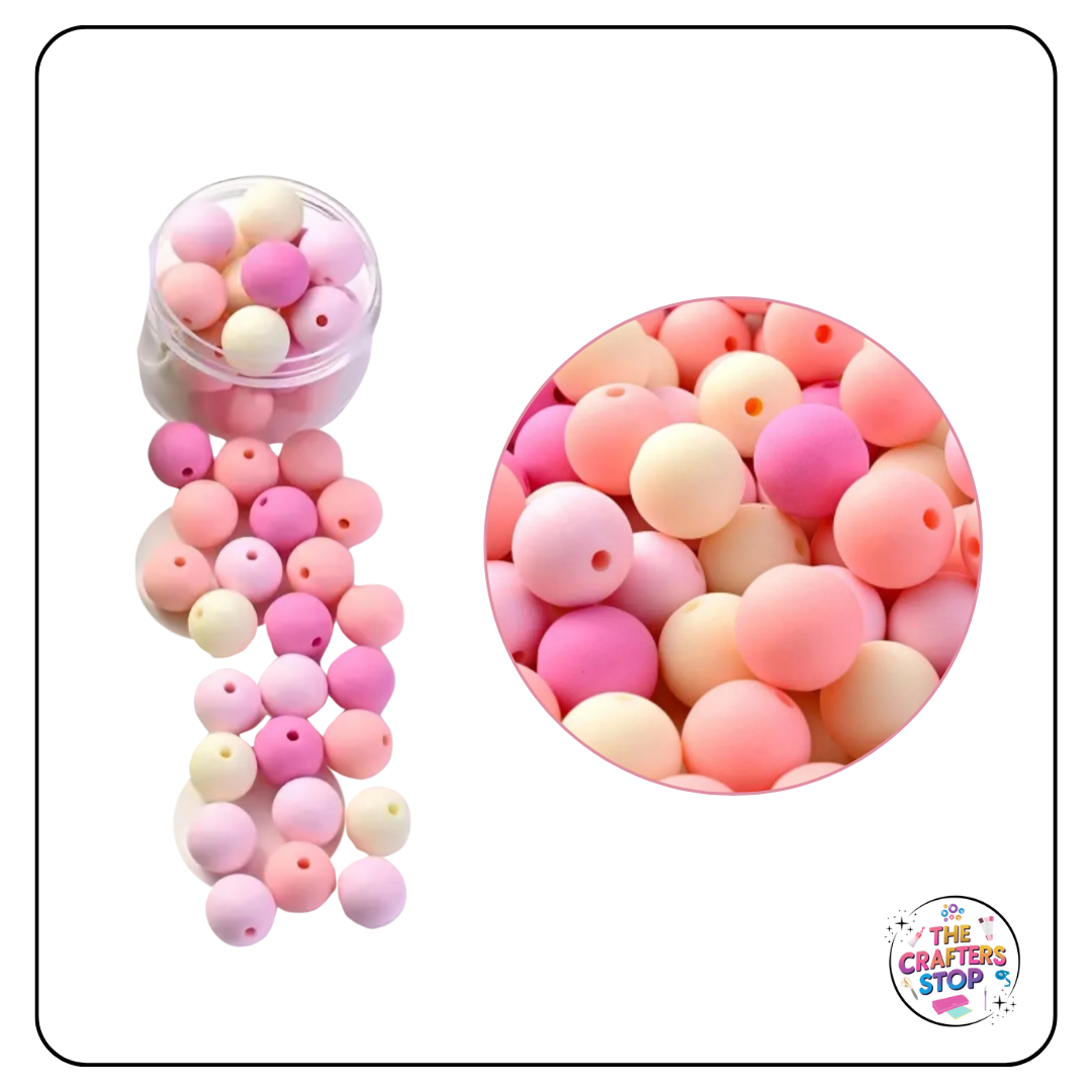 Acrylic Matte Round Beads - 12mm