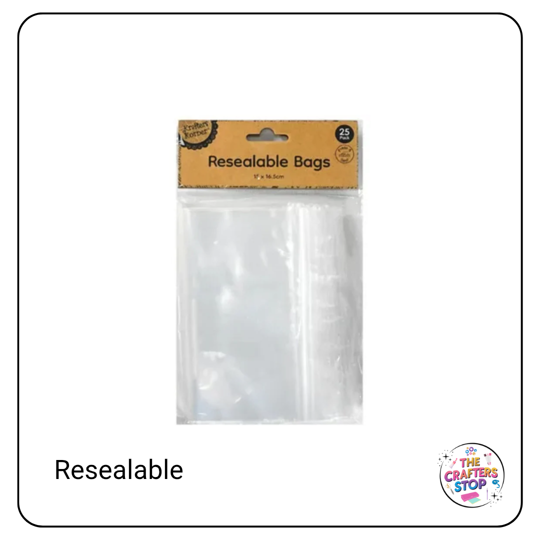 Resealable Zip Lock Bags (Many Sizes)
