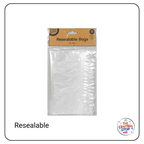 Resealable Zip Lock Bags (Many Sizes)