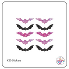 Halloween Glitter Bats Scrapbooking Stickers