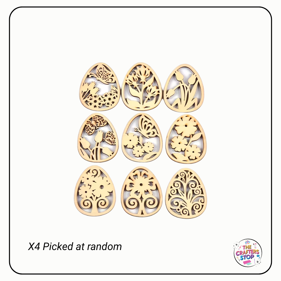 Wooden Easter Decorative Eggs