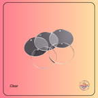 Clear Round/Circle Acrylic Blanks (X5 Pack)