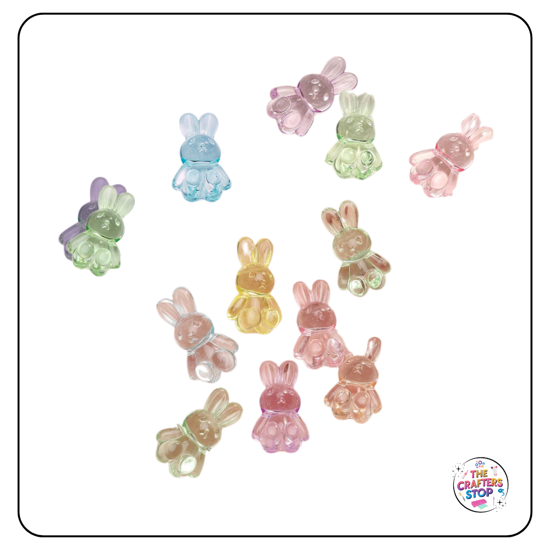 Acrylic Transparent Rabbit Beads - Perfect for DIY Pens