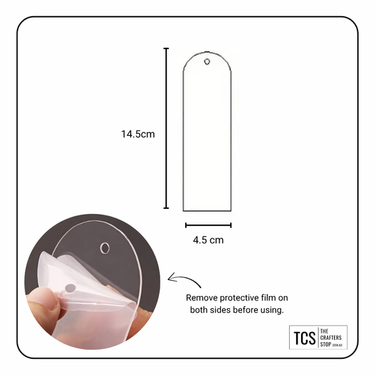 Arched Clear Acrylic Bookmarks