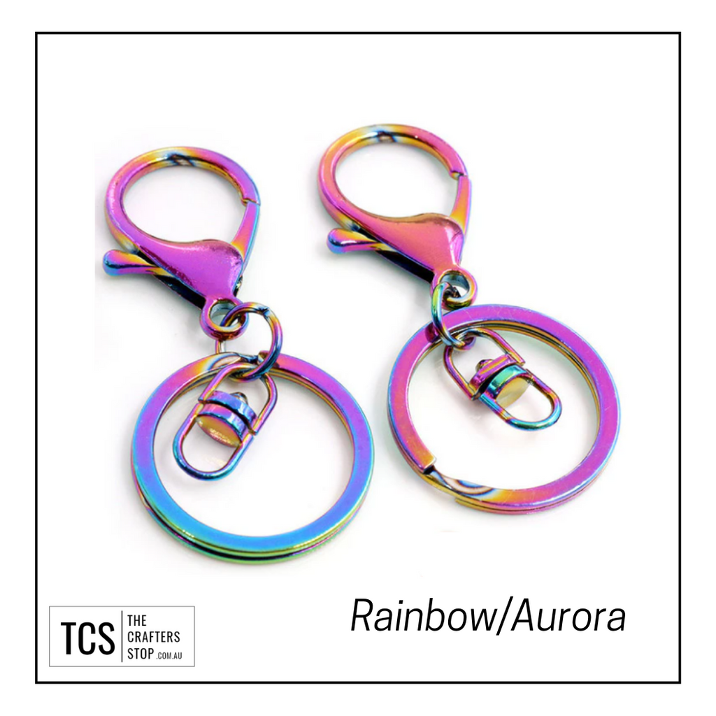 Keyring with Lobster Claw and Swivel Clasps