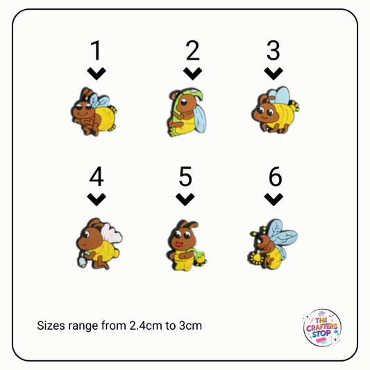 Cartoon Bee Focal Beads