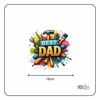 Fathers Day "BEST DAD" with tools DTF Iron On Transfer
