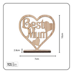 Standing Wooden Mother's Day Sign (Best Mum)