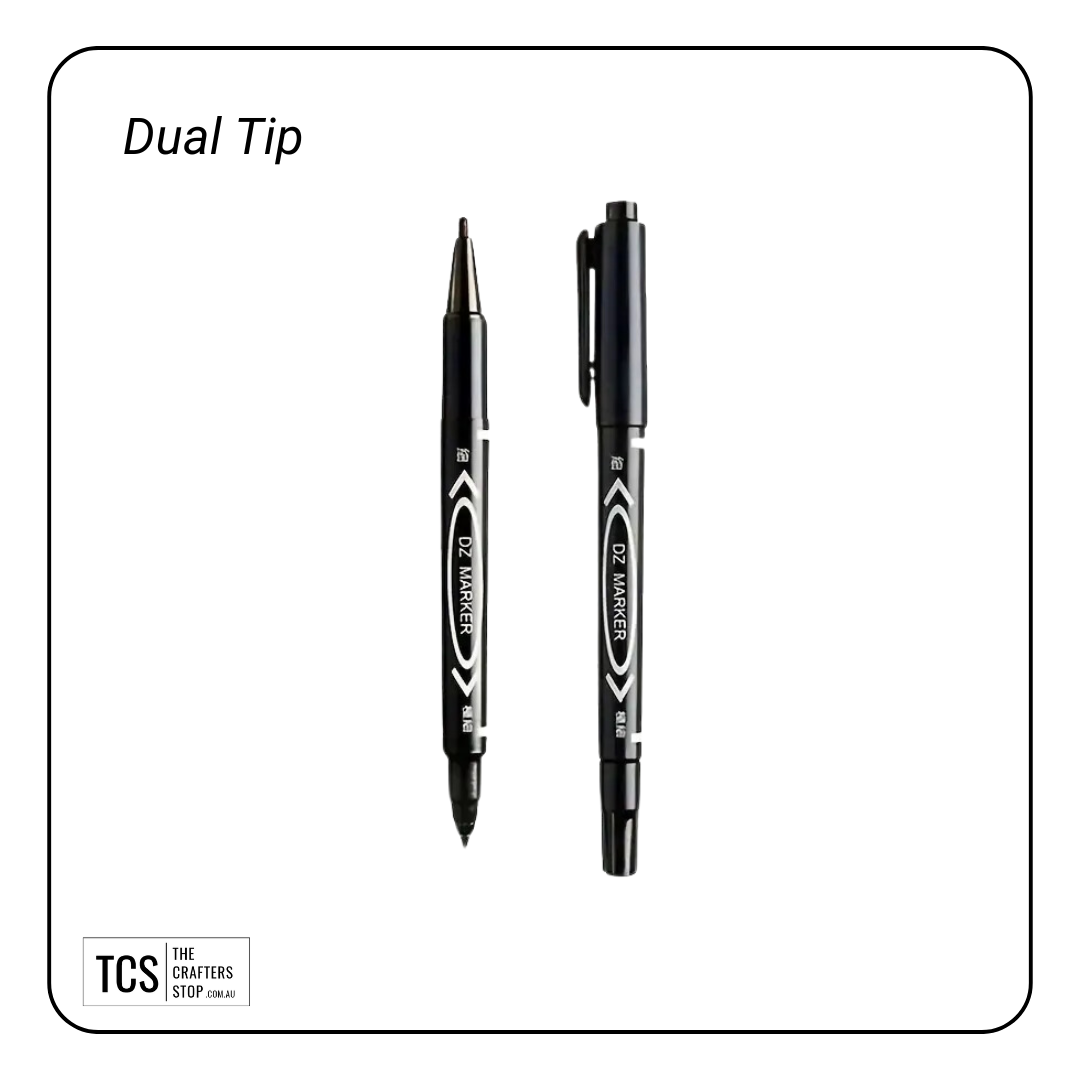 Dual Tip Black Permanant Marker