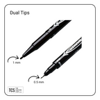 Dual Tip Black Permanant Marker