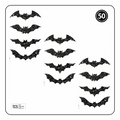 Halloween Glitter Bats Scrapbooking Stickers