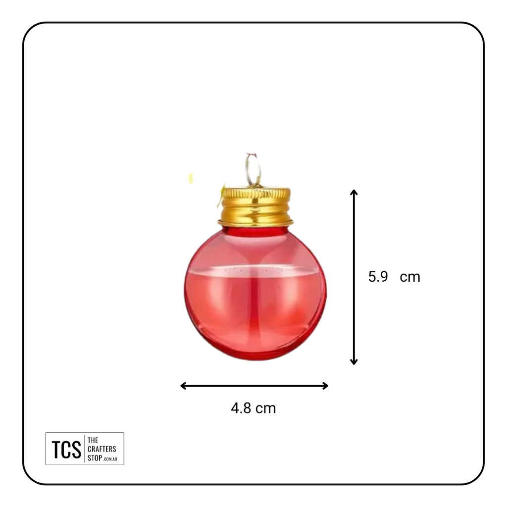 "Booze Baubles" Round Fillable Hanging Baubles (5 Colours)