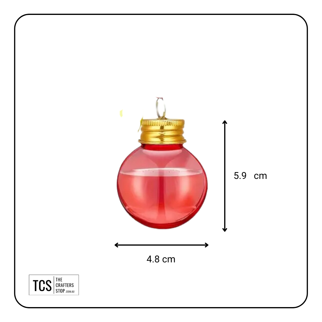 "Booze Baubles" Round Fillable Hanging Baubles (5 Colours)