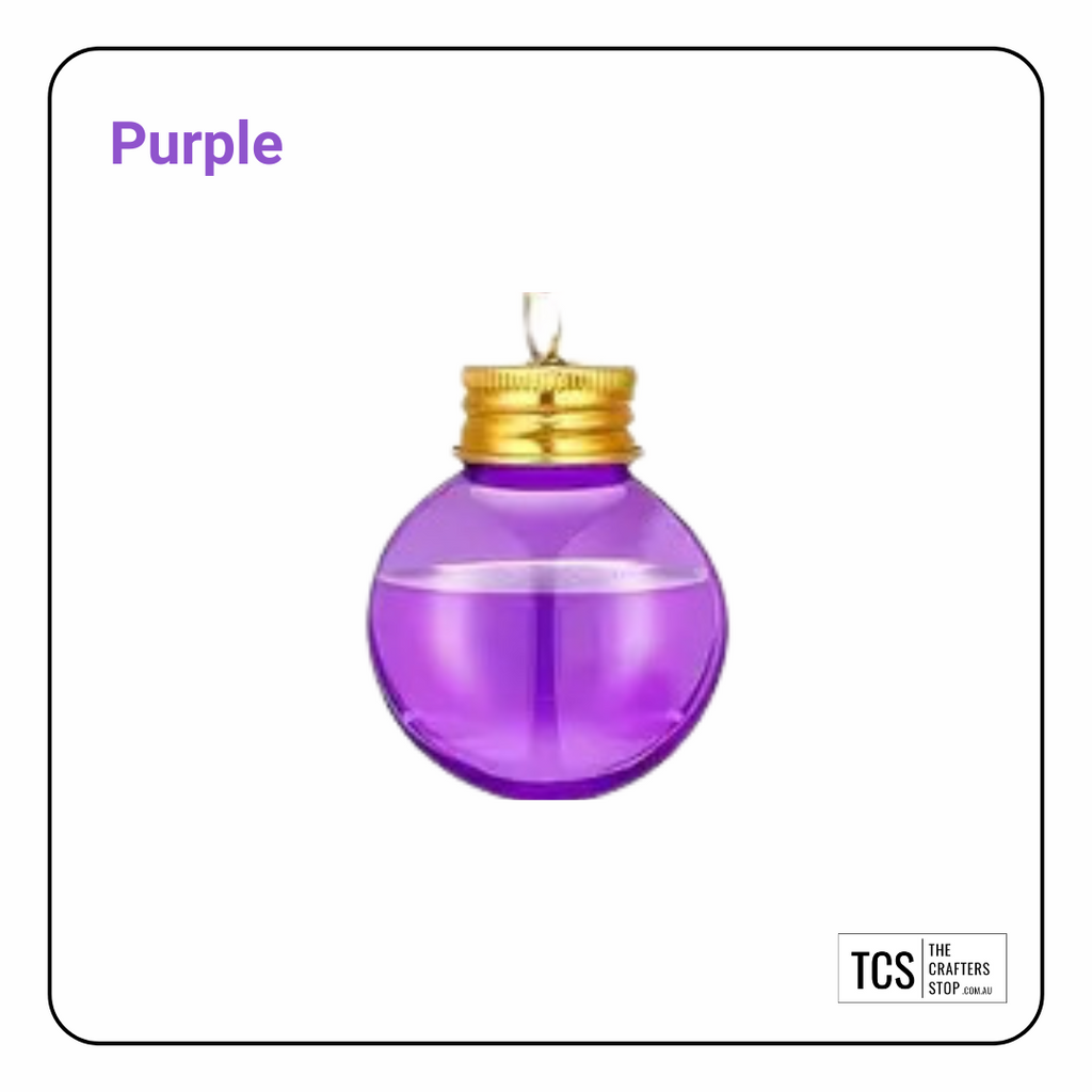 "Booze Baubles" Round Fillable Hanging Baubles (5 Colours)