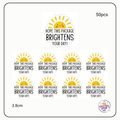 "I Hope This Package Brightens Your Day!" Business Stickers