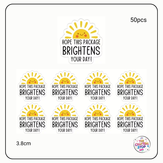 "I Hope This Package Brightens Your Day!" Business Stickers