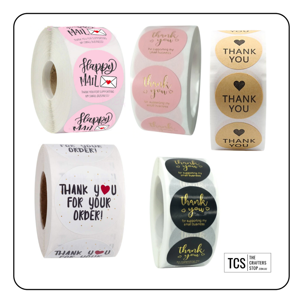 "Thank You" Business Stickers (500pcs or 100pcs)