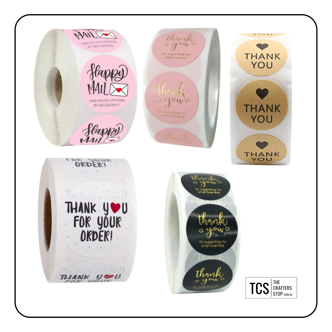 "Thank You" Business Stickers (500pcs per roll)