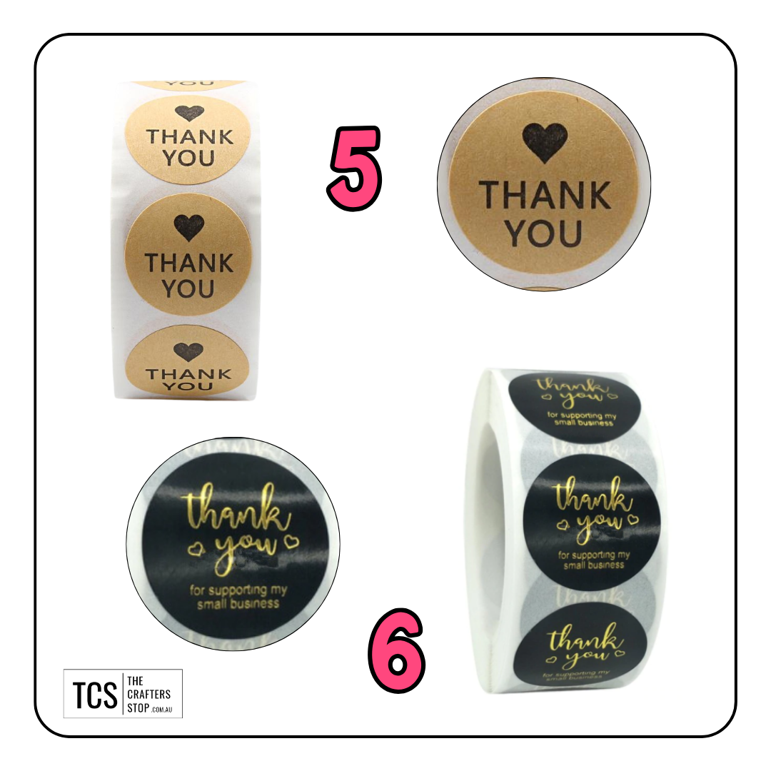 "Thank You" Business Stickers (500pcs or 100pcs)