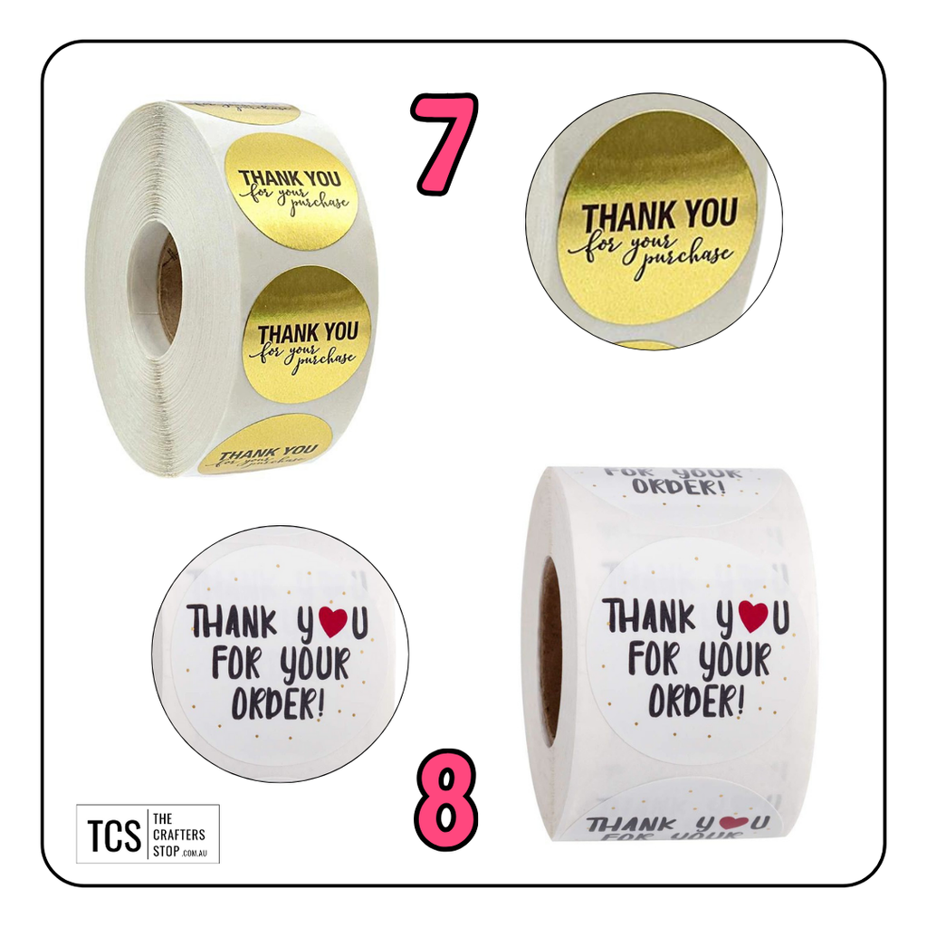 "Thank You" Business Stickers (500pcs or 100pcs)