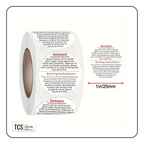 Candle Warning Business Stickers (2.5cm)