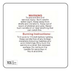 Candle Warning Business Stickers (2.5cm)