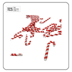Plastic Christmas Craft Candy Canes (X10 Pack)