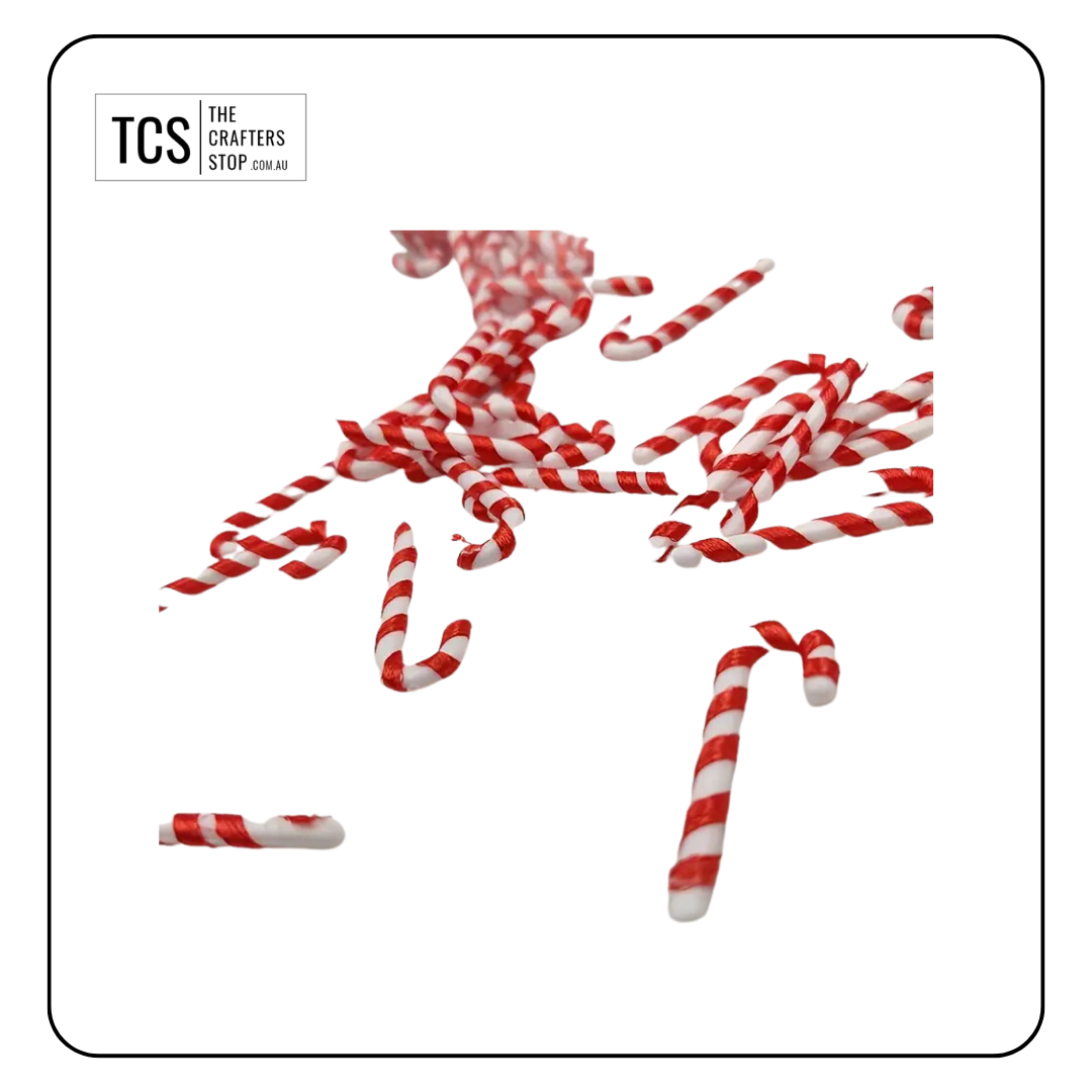 Plastic Christmas Craft Candy Canes (X10 Pack)