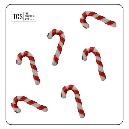 Plastic Christmas Craft Candy Canes (X10 Pack)