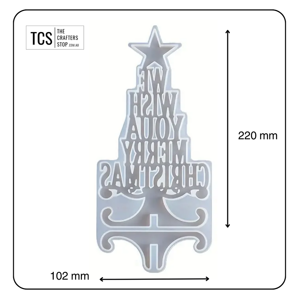 Resin Silicone Christmas Mould "We Wish You A Merry Christmas"