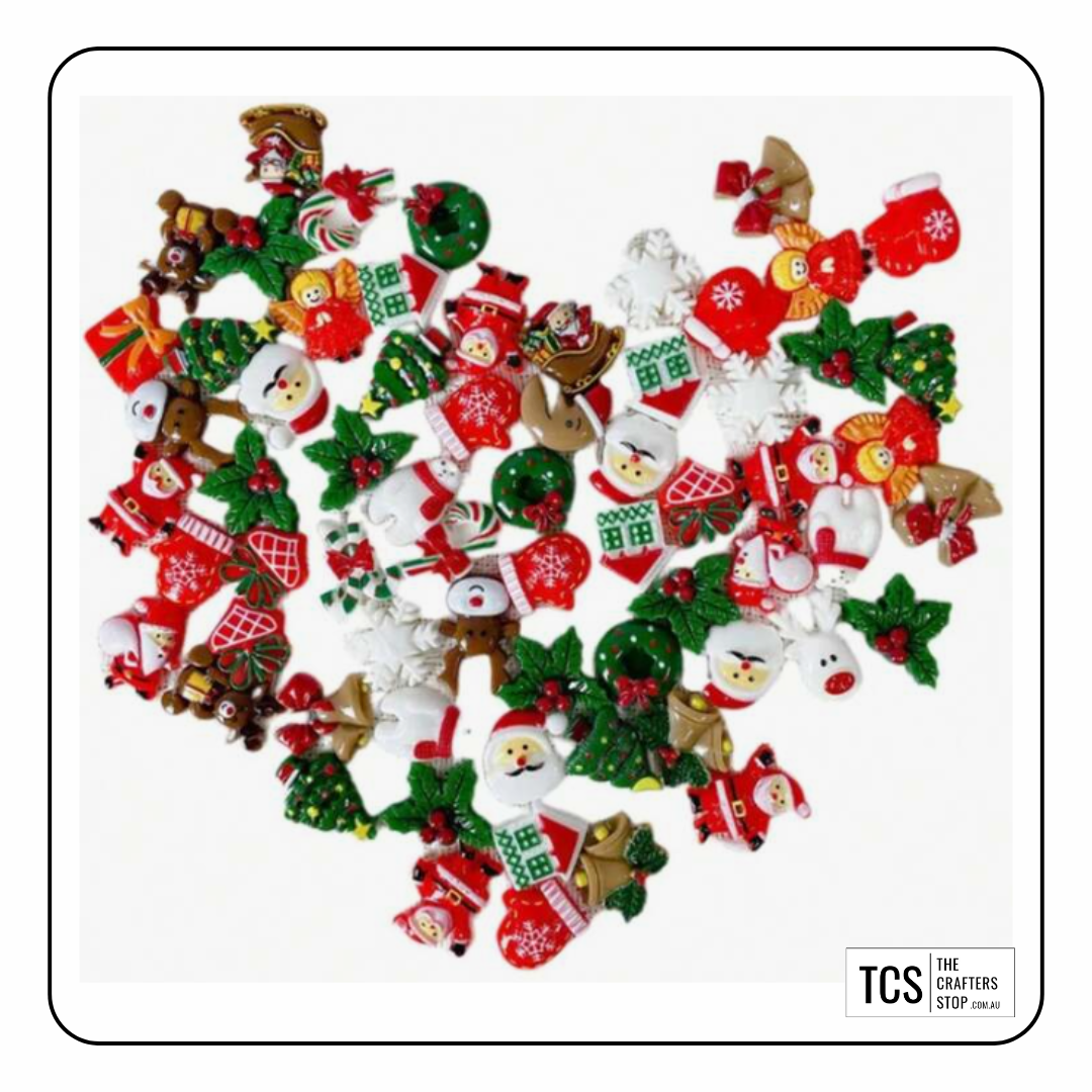 Mini Resin Christmas Charm Embellishments