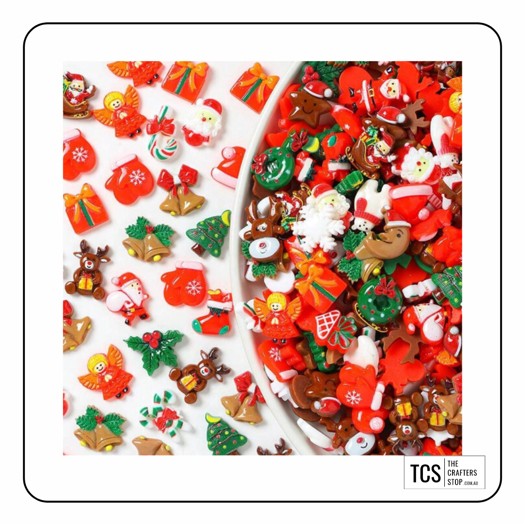 Mini Resin Christmas Charm Embellishments