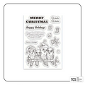 Merry Christmas Birds Stamp